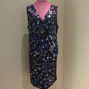 Motherhood Maternity Navy Floral Wrap Maternity Dress
